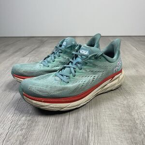 Hoka One One Clifton 8 Womens Sz 12B Blue Running Athletic Shoes 1119394 AEBL D